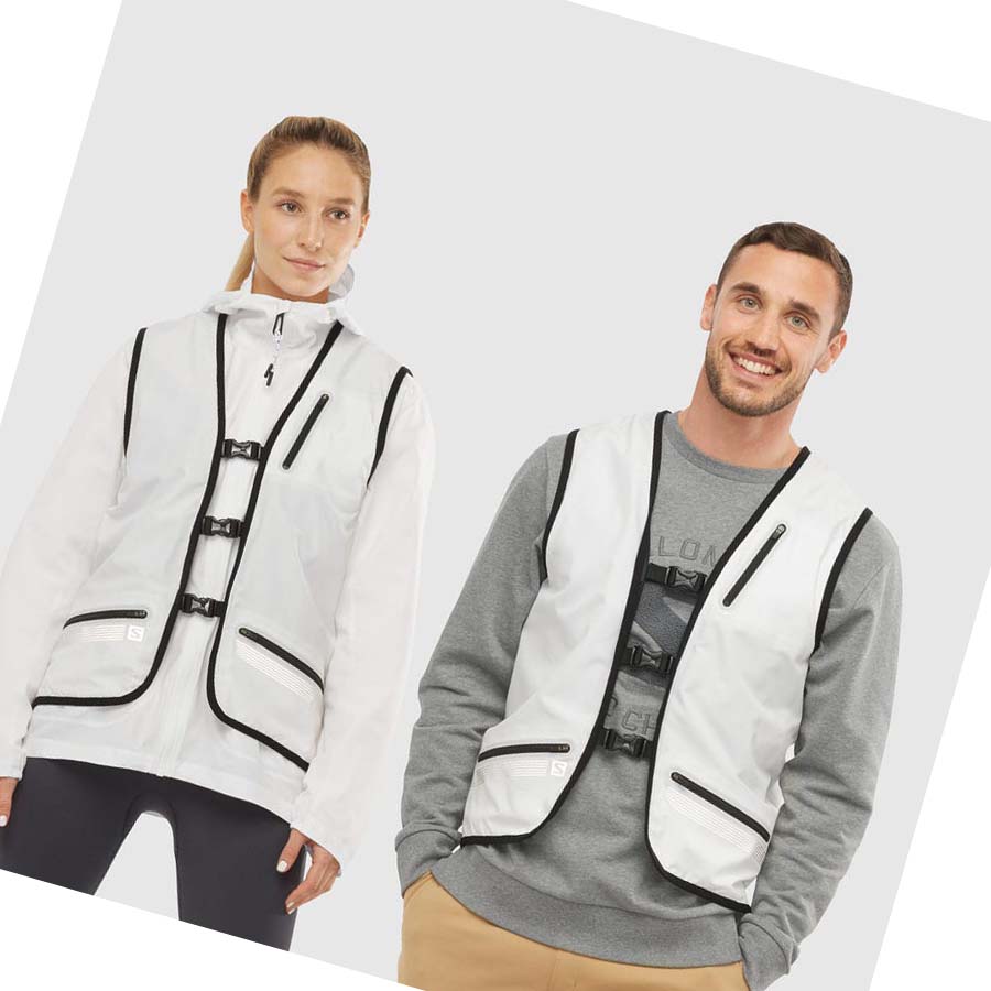 Chaquetas Salomon OUTLIFE REVERSIBLE UTILITY U WINDBREAKERS Mujer Blancos Negros | MX 2468CTV